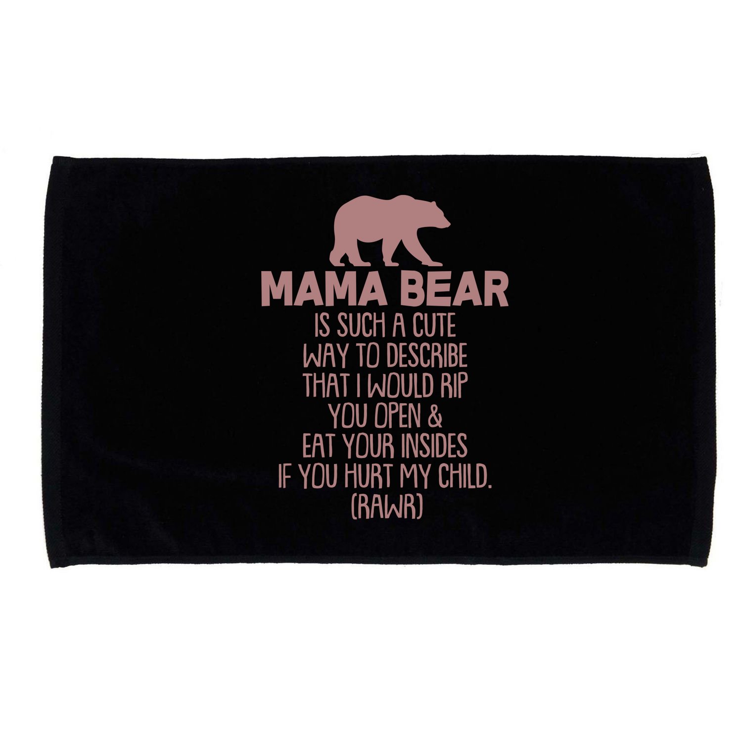 Funny Mama Bear Rawr Microfiber Hand Towel