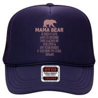 Funny Mama Bear Rawr High Crown Mesh Back Trucker Hat