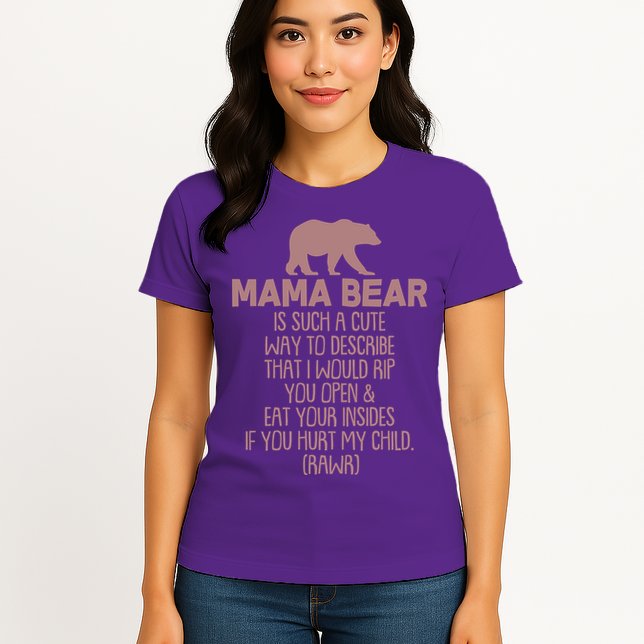 Funny Mama Bear Rawr Womens T-Shirt