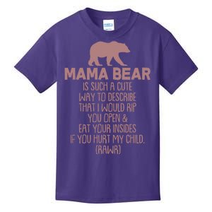 Funny Mama Bear Rawr Kids T-Shirt