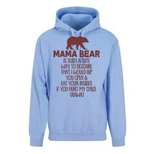 Funny Mama Bear Rawr Unisex Surf Hoodie