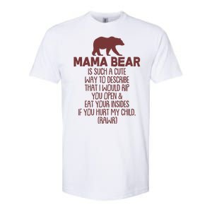 Funny Mama Bear Rawr Softstyle CVC T-Shirt