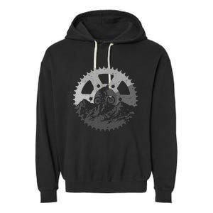 Funny Mountain Biking Art For Men Women MTB Mountain Biker Garment-Dyed Fleece Hoodie