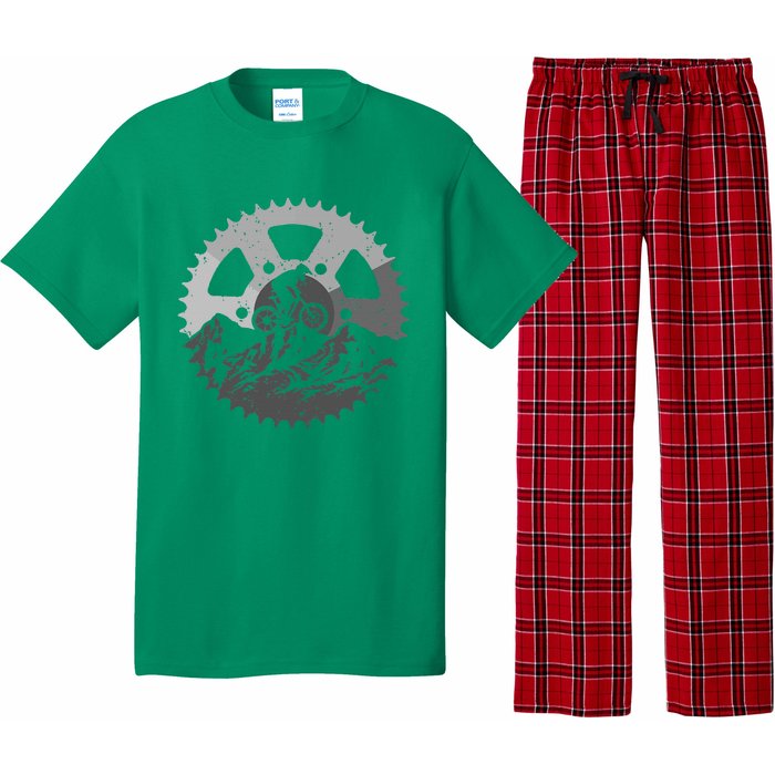 Funny Mountain Biking Art For Men Women MTB Mountain Biker Pajama Set