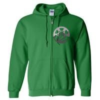 Funny Mountain Biking Art For Men Women MTB Mountain Biker Full Zip Hoodie