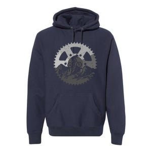 Funny Mountain Biking Art For Men Women MTB Mountain Biker Premium Hoodie