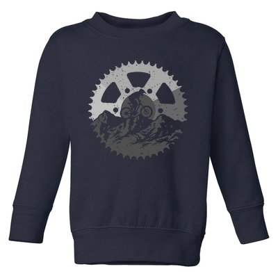 Funny Mountain Biking Art For Men Women MTB Mountain Biker Toddler Sweatshirt