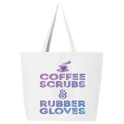 Funny Medical : Coffee Scrubs And Rubber Gloves Gift 25L Jumbo Tote