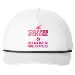 Funny Medical : Coffee Scrubs And Rubber Gloves Gift Snapback Five-Panel Rope Hat