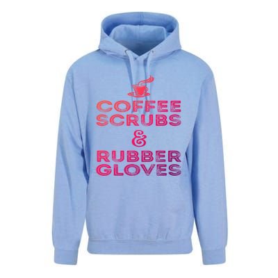 Funny Medical : Coffee Scrubs And Rubber Gloves Gift Unisex Surf Hoodie