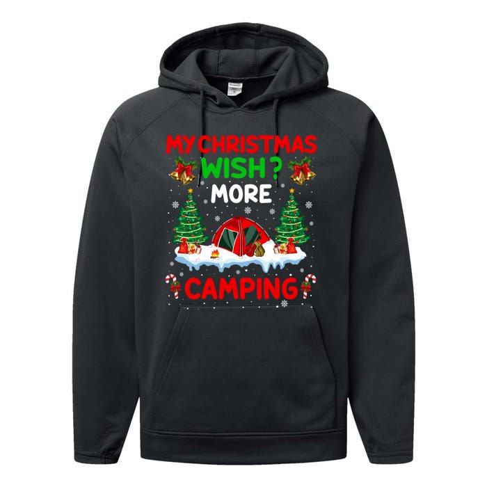 Funny My Christmas Wish More Camping RV Christmas Gift Performance Fleece Hoodie