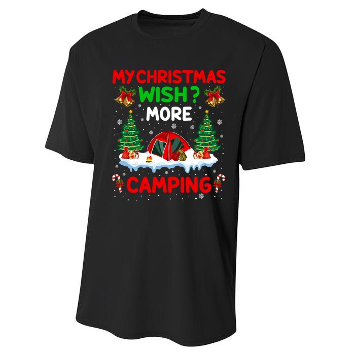 Funny My Christmas Wish More Camping RV Christmas Gift Performance Sprint T-Shirt