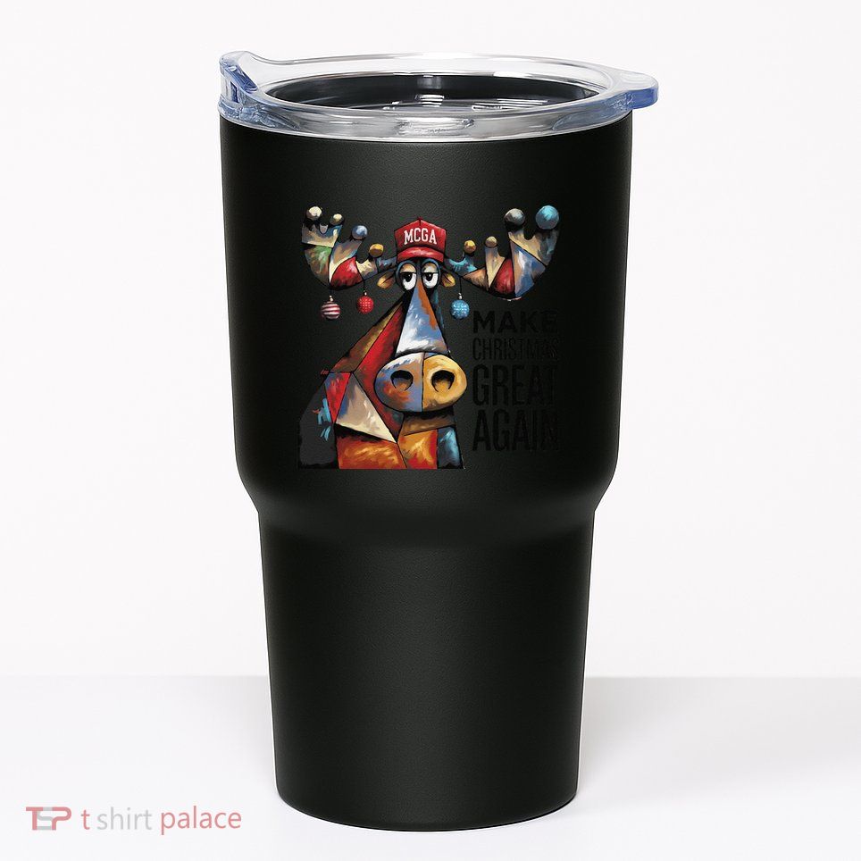 Funny Make Christmas Great Again Moose Trump Election Win Tumbler