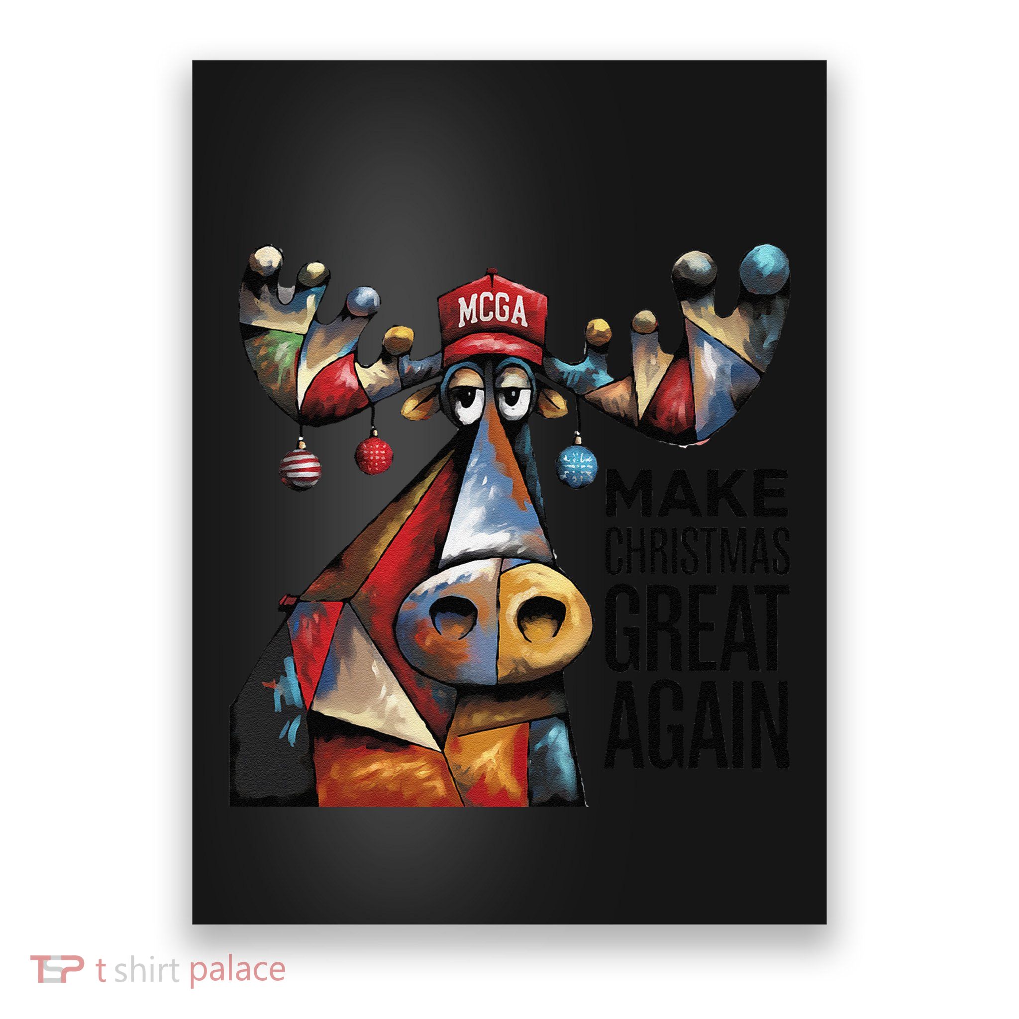 Funny Make Christmas Great Again Moose Trump Election Win Poster