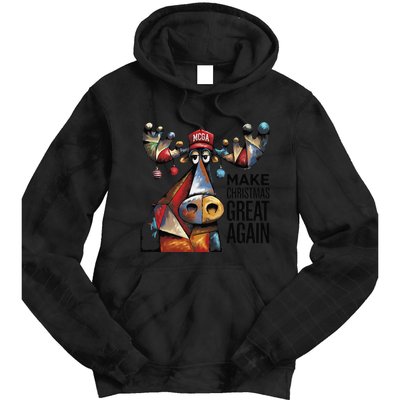 Funny Make Christmas Great Again Moose Trump Election Win Tie Dye Hoodie