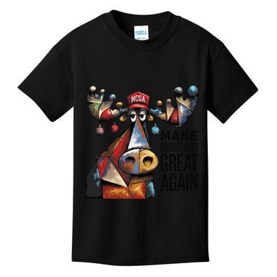Funny Make Christmas Great Again Moose Trump Election Win Kids T-Shirt