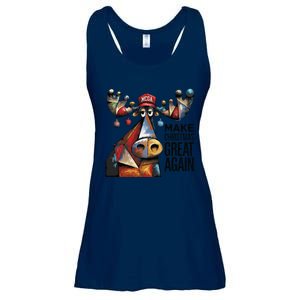 Funny Make Christmas Great Again Moose Trump Election Win Ladies Essential Flowy Tank