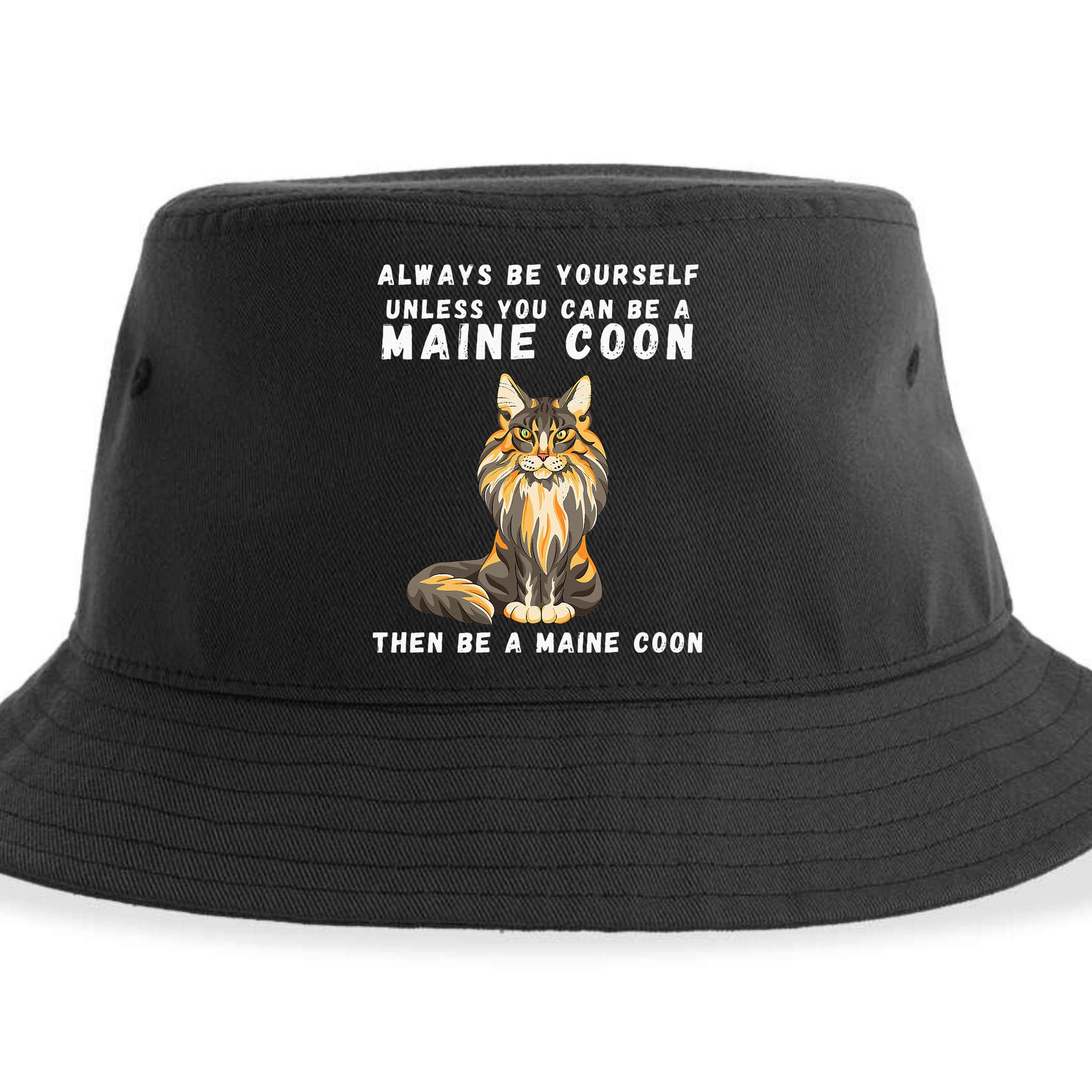 Funny Maine Coon Vintage Funny Saying Cats Lovers Jokes Sustainable Bucket Hat
