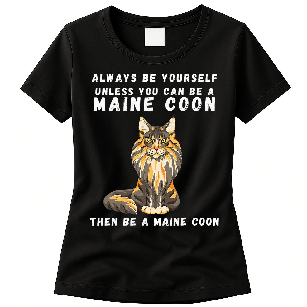 Funny Maine Coon Vintage Funny Saying Cats Lovers Jokes Womens T-Shirt