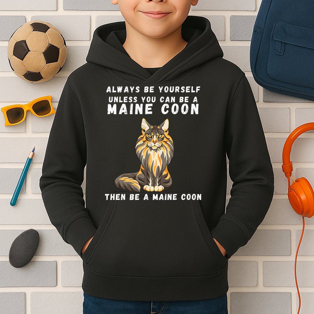 Funny Maine Coon Vintage Funny Saying Cats Lovers Jokes Kids Hoodie