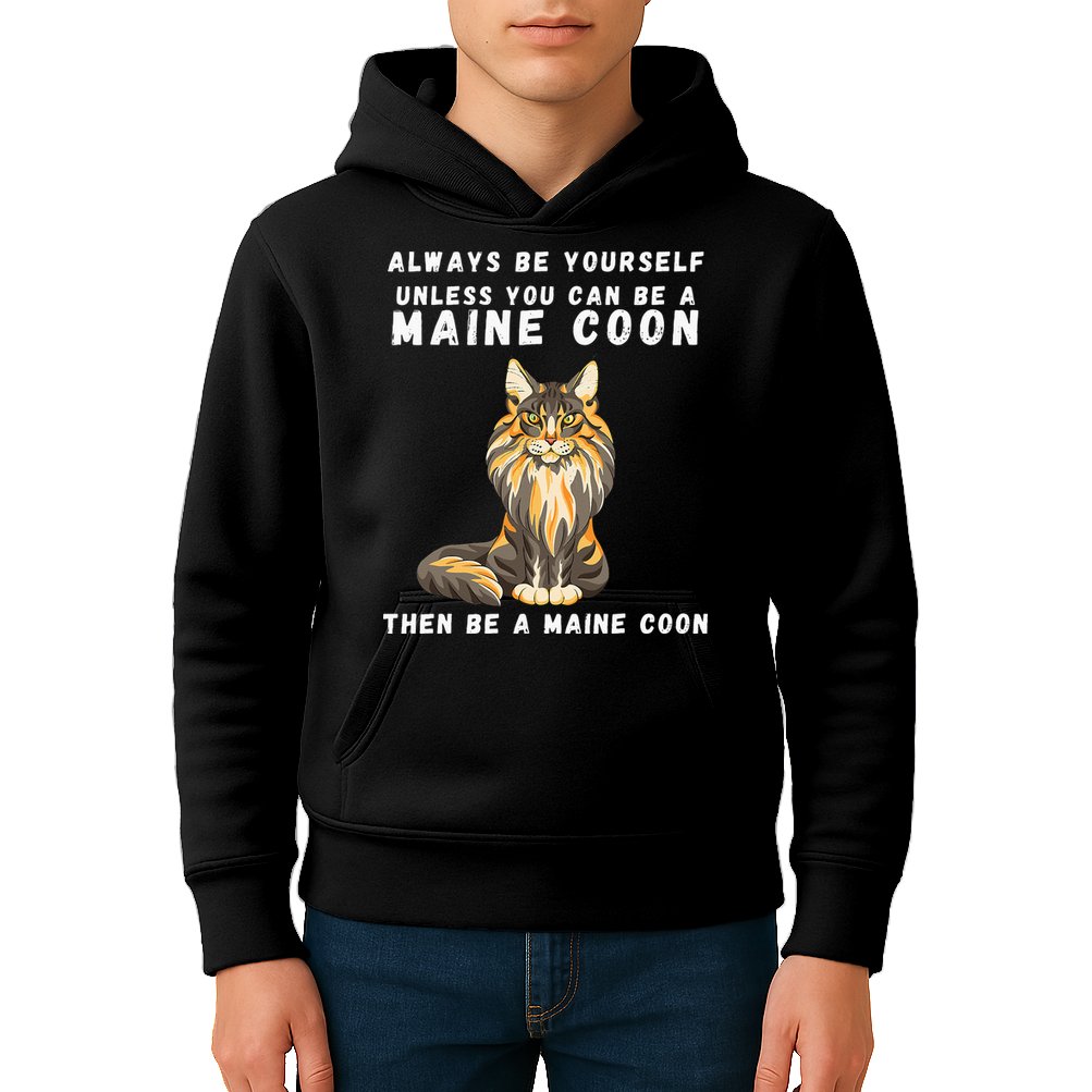 Funny Maine Coon Vintage Funny Saying Cats Lovers Jokes Kids Hoodie