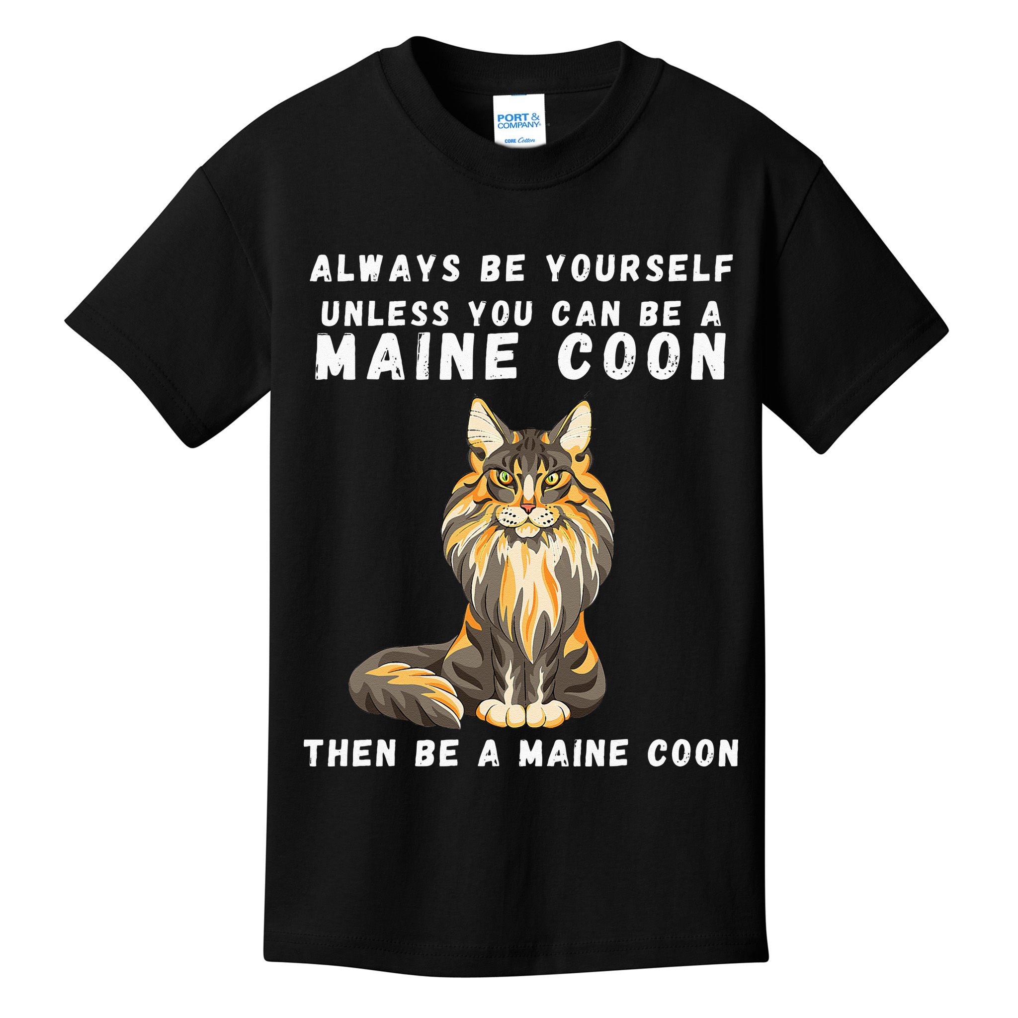Funny Maine Coon Vintage Funny Saying Cats Lovers Jokes Kids T-Shirt