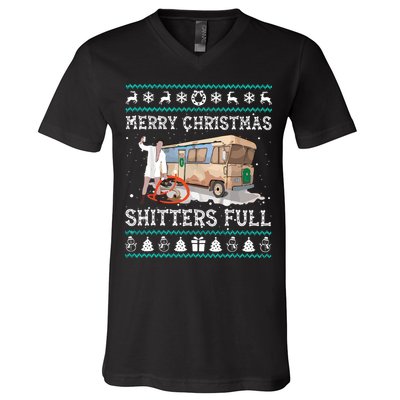 Funny Merry Christmas Shitters Full Sweater Ugly V-Neck T-Shirt