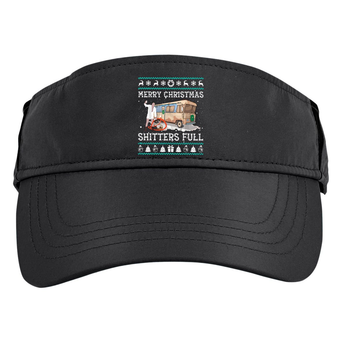 Funny Merry Christmas Shitters Full Sweater Ugly Adult Drive Performance Visor