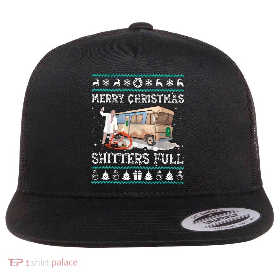 Funny Merry Christmas Shitters Full Sweater Ugly Flatbill Hat