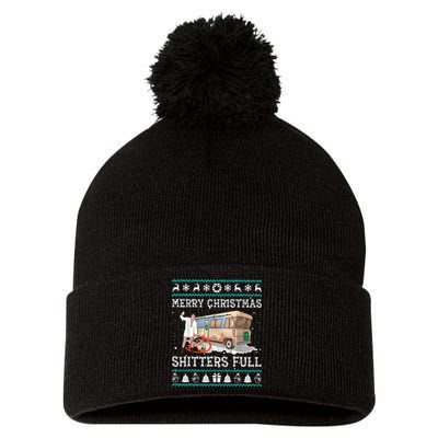 Funny Merry Christmas Shitters Full Sweater Ugly Pom Pom 12in Knit Beanie