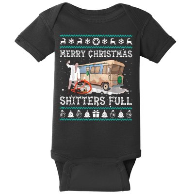 Funny Merry Christmas Shitters Full Sweater Ugly Baby Bodysuit