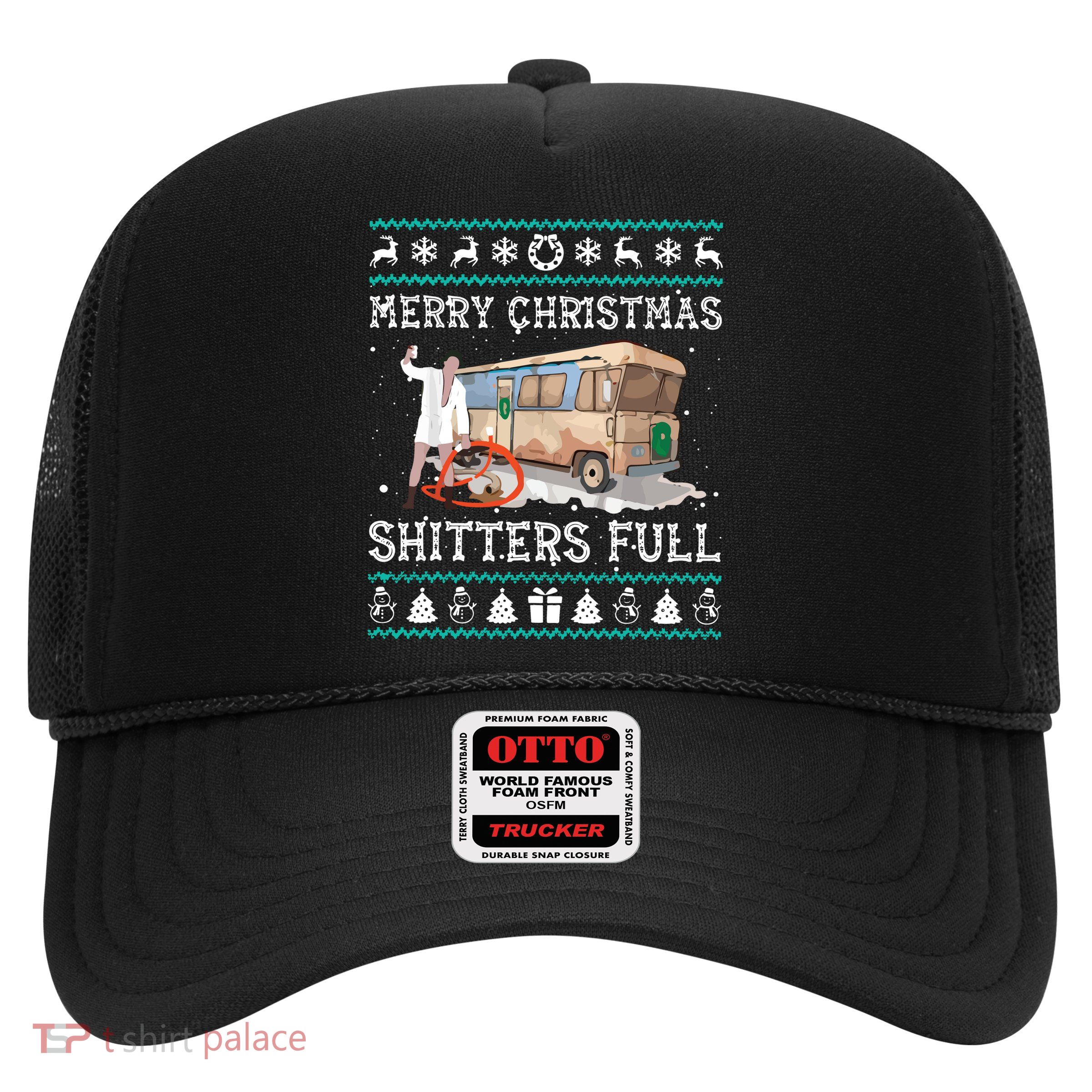 Funny Merry Christmas Shitters Full Sweater Ugly Trucker Hat