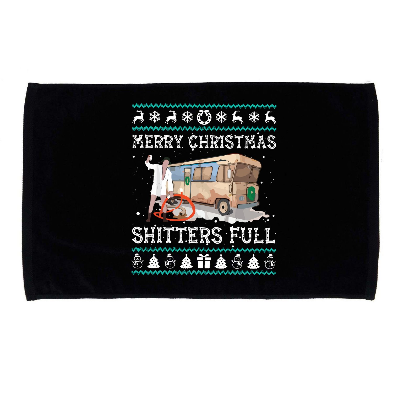 Funny Merry Christmas Shitters Full Sweater Ugly Microfiber Hand Towel