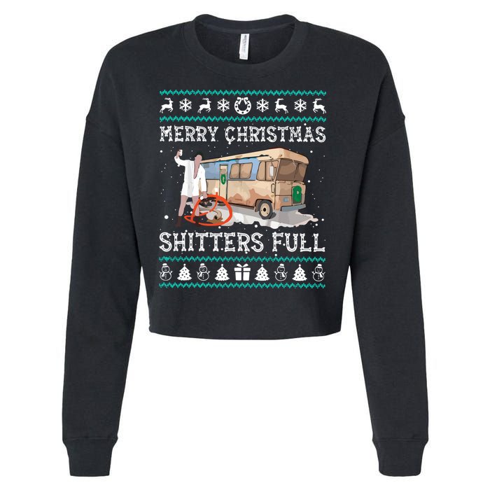 Funny Merry Christmas Shitters Full Sweater Ugly Cropped Pullover Crew