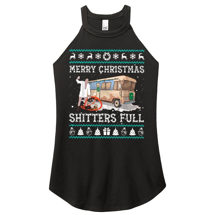 Funny Merry Christmas Shitters Full Sweater Ugly Women's Perfect Tri Rocker Tank
