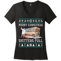 Funny Merry Christmas Shitters Full Sweater Ugly Women's V-Neck T-Shirt