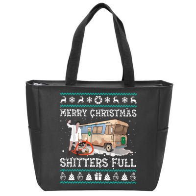 Funny Merry Christmas Shitters Full Sweater Ugly Zip Tote Bag