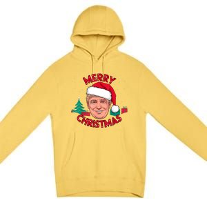 Funny Merry Christmas Trump Humorous Christmas Celebration Premium Pullover Hoodie