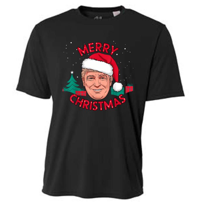 Funny Merry Christmas Trump Humorous Christmas Celebration Cooling Performance Crew T-Shirt