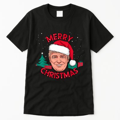 Funny Merry Christmas Trump Humorous Christmas Celebration Tall T-Shirt