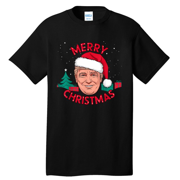 Funny Merry Christmas Trump Humorous Christmas Celebration Tall T-Shirt