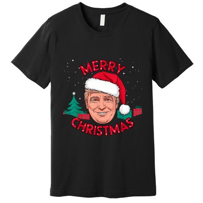 Funny Merry Christmas Trump Humorous Christmas Celebration Premium T-Shirt