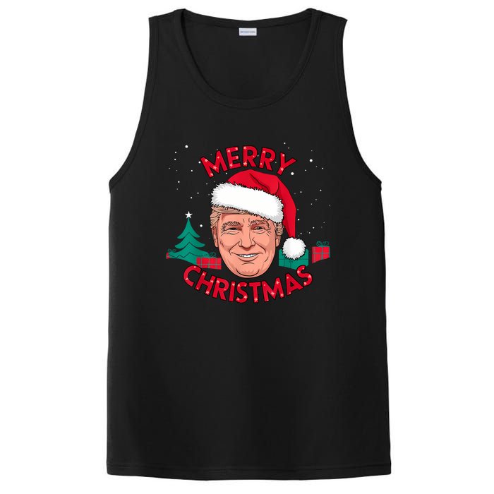 Funny Merry Christmas Trump Humorous Christmas Celebration PosiCharge Competitor Tank