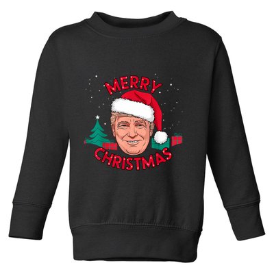 Funny Merry Christmas Trump Humorous Christmas Celebration Toddler Sweatshirt