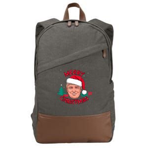 Funny Merry Christmas Trump Humorous Christmas Celebration Cotton Canvas Backpack