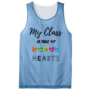 Funny My Class Is Full Of Sweet Hearts Teachers And Students Cute Gift Mesh Reversible Basketball Jersey Tank