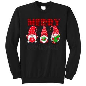 Funny Merry Christmas Buffalo Plaid Cute Gnomes Xmas Costume Sweatshirt