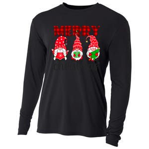 Funny Merry Christmas Buffalo Plaid Cute Gnomes Xmas Costume Cooling Performance Long Sleeve Crew