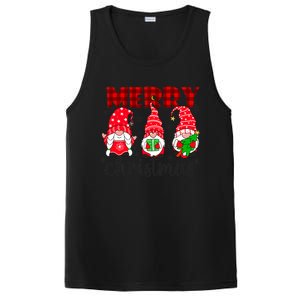 Funny Merry Christmas Buffalo Plaid Cute Gnomes Xmas Costume PosiCharge Competitor Tank