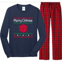 Funny Merry Critmas Christmas D20 Rpg Board Game Role Long Sleeve Pajama Set